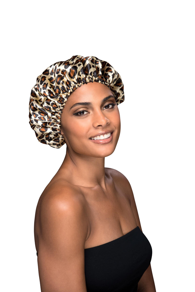 REVERSIBLE SATIN CAPP- CHEETAH – Jenny Capp