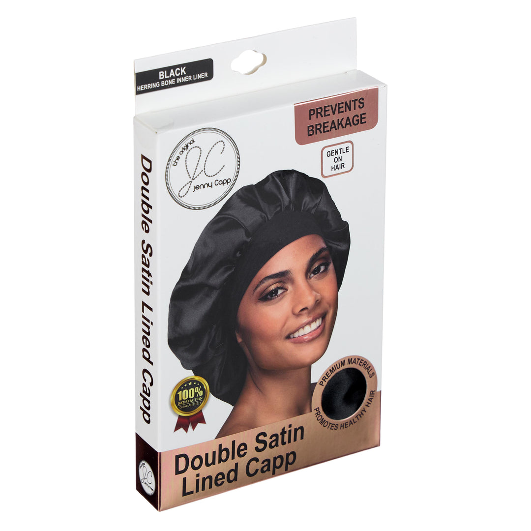 DOUBLE SATIN LINED CAPP- BLACK – Jenny Capp