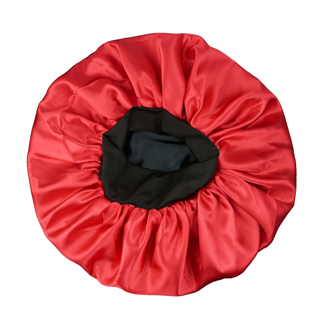 EXTRA LARGE DOUBLE LINED SLEEP CAP-RED/ BLACK – Jenny Capp